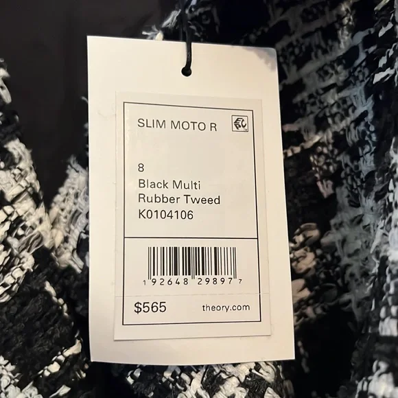 Theory tweed jacket motorcycle style - Picture 2 of 3